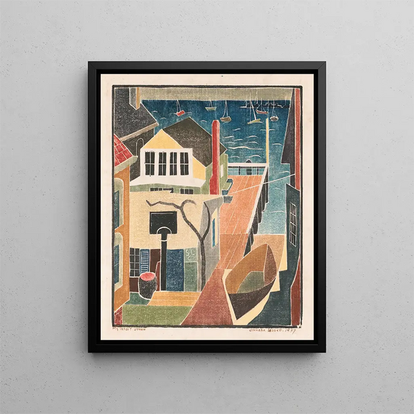 Mon studio du quai - Blanche Lazzell — inramlat konstverk på väggen