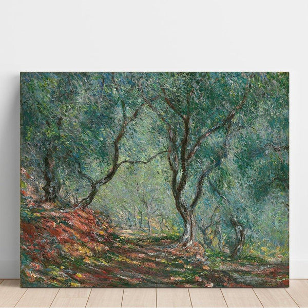 Reproduktion av målningen av olivträd i Moreno-trädgården - Claude Monet