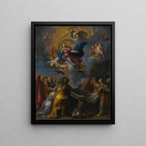 Assumption of the Virgin - Bolonian School — inramlat konstverk på väggen