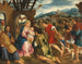 Adoration des bergers - Bonifacio Veronese — vy av konstverket