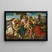 La Sainte Famille avec sainte Dorothée et l'enfant Jean-Baptiste et Tobie avec un ange - Bonifacio Veronese — inramlat konstverk på väggen