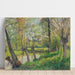 Reproduktion av målningen Bords de l'Epte à Éragny, Soleil Couchant - Camille Pissarro