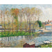 Reproduktion av målningen Bords du Loing à Moret - Camille Pissarro