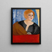 Portrait av Anne Sergueïevna Sergueïeva - Boris Grigoriev — inramlat konstverk på väggen