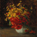 Bouquet de fleurs des bois, coquelicots et marguerites jaunes dans un vase - Olga Wisinger-Florian — visat i en interiör
