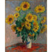Reproduktion av målningen av solrosbukett - Claude Monet