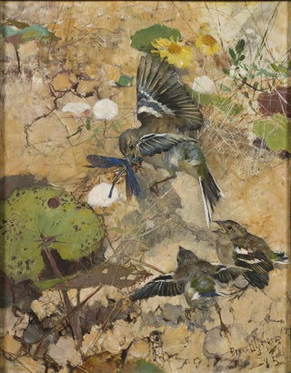 Bruno Liljefors - Chaffinches and Dragonflies.webp