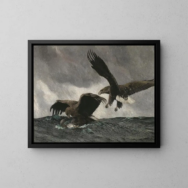 Aigles de mer - Bruno Liljefors — inramlat konstverk på väggen