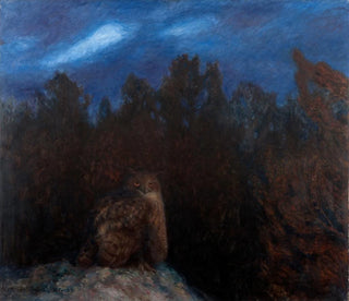 Bruno Liljefors - The Eagle Owl Deep in the Forest.webp