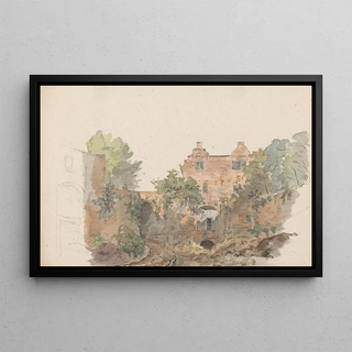Bruno van Straaten - Oude huizen op een stadswal.webp