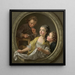 Bubbles de savon - Charles Amde Philippe Van Loo — inramlat konstverk på väggen