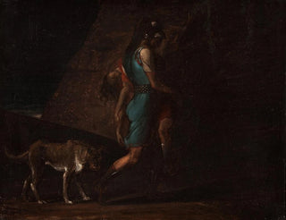 CF Hyer - Ossian Carrying His Dead Brother Gillan Followed By Fingals Dog Bran.webp