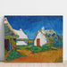 Reproduktion av målningen Cabanes blanches aux Saintes-Maries - Vincent van Gogh