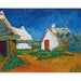 Reproduktion av målningen Cabanes blanches aux Saintes-Maries - Vincent van Gogh