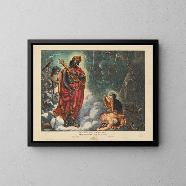 Savitri - Calcutta Art Studio — inramlat konstverk på väggen