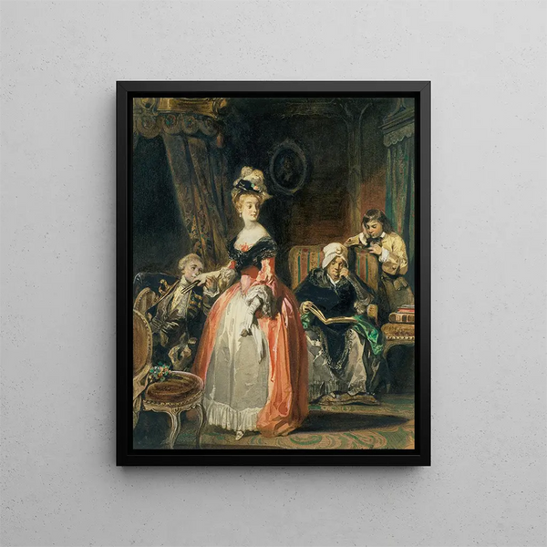 Le Baiser volé - Camille Joseph Étienne Roqueplan — inramlat konstverk på väggen