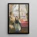 À la fenêtre rue des Trois Frères - Camille Pissarro — inramlat konstverk på väggen
