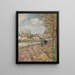 vägen vid Saint-Ouen-l'Aumône sluss - Camille Pissarro — inramlat konstverk på väggen