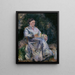 Julie Pissarro i trädgården - Camille Pissarro — inramlat konstverk på väggen