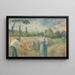 La Récolte - Camille Pissarro — inramlat konstverk på väggen