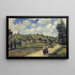 Landskapsmålning nära Pontoise, Route d'Auvers - Camille Pissarro — inramlat konstverk på väggen