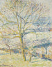 Le Grand Noyer gelé blanc Éragny - Camille Pissarro — vy av konstverket