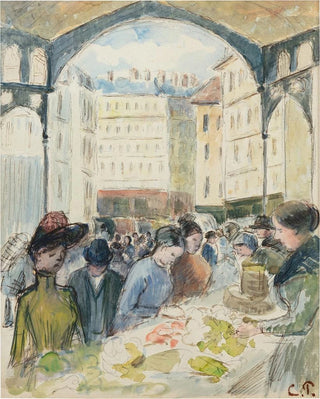 Camille Pissarro - Les Halles centrales le march aux lgumes.webp