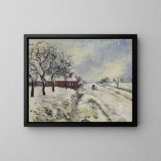 Camille Pissarro - Route enneige avec maison environs dEragny.webp