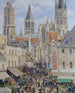 Rue de l'Épicerie Rouen Effekt av solljus - Camille Pissarro — vy av konstverket
