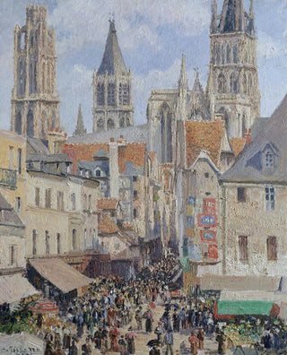 Camille Pissarro - Rue de lpicerie Rouen Effect of Sunlight.webp