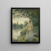 La Baigneuse - Camille Pissarro — inramlat konstverk på väggen