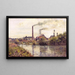 L'Usine à Pontoise - Camille Pissarro — inramlat konstverk på väggen