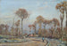 La Route de Versailles Louveciennes Gelée Matinale - Camille Pissarro — vy av konstverket
