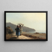 Två kvinnor som pratar vid havet, Saint Thomas - Camille Pissarro — inramlat konstverk på väggen