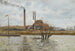 Usine Saint-Ouen-l'Aumône La crue de l'Oise - Camille Pissarro — vy av konstverket