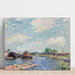 Reproduktion av målningen Canal du Loing à Saint-Mammès - Alfred Sisley