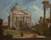 En nyckfullhet med Rödempteur-kyrkan - Canaletto — vy av konstverket