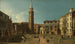 Campo Sant'Angelo Venise - Canaletto — vy av konstverket