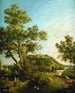 Landskap engelska Capriccio med ett palats - Canaletto — vy av konstverket