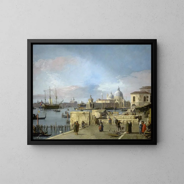 Entré du Grand Canal depuis le Molo, Venise - Canaletto — inramlat konstverk på väggen