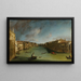 Grand Canal från Palazzo Balbi mot Rialto - Canaletto — inramlat konstverk på väggen