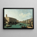 Le Grand Canal sett från Rialto-bron - Canaletto — inramlat konstverk på väggen