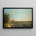 London The Thames från terrassen vid Somerset House mot staden - Canaletto — inramlat konstverk på väggen