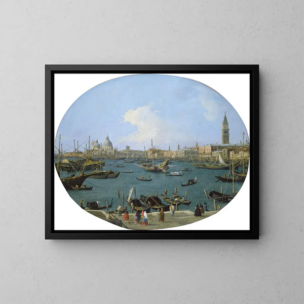 Vy från Bacino di San Marco i Venedig - Canaletto — inramlat konstverk på väggen