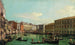Le Grand Canal, Venedig, vy mot söder mot Rialto-bron - Canaletto — vy av konstverket