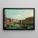 Le Grand Canal, Venedig, vy mot söder mot Rialto-bron - Canaletto — inramlat konstverk på väggen