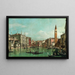 Le Grand Canal, Venedig, som tittar mot sydost med Campo della Carità till höger - Canaletto — inramlat konstverk på väggen