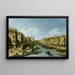 Le Grand Canal nära Rialto-bron i Venedig - Canaletto — inramlat konstverk på väggen