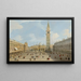 La Piazza San Marco i Venedig som vetter österut mot basilikan - Canaletto — inramlat konstverk på väggen