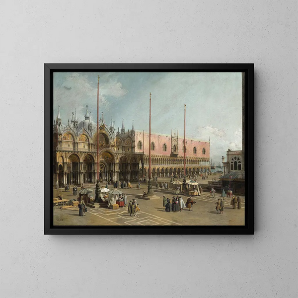 La place Saint-Marc, Venise - Canaletto — inramlat konstverk på väggen